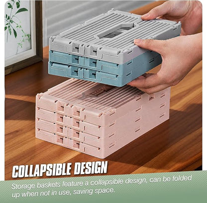 2-Pack Collapsible Crates for Storage, 8.66x5.91x3.54 In, Collapsible Plastic - Image 5