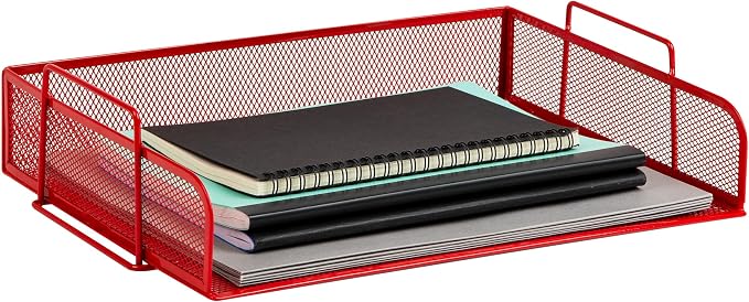 Mind Reader Stackable Paper Tray, Classroom Organizer, File Storage, Metal Mesh - Image 5