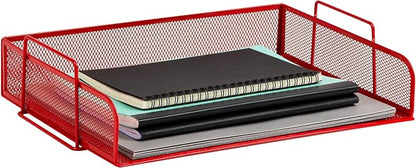 Mind Reader Stackable Paper Tray, Classroom Organizer, File Storage, Metal Mesh - Image 5