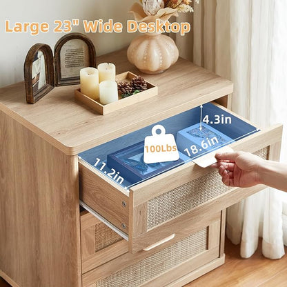 LEYAOYAO Rattan Night Stand - Image 4