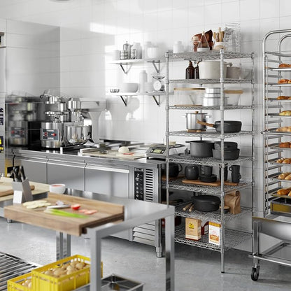 24" Deep x 24" Wide x 74" Height Wire Shelving Kit | 8-Tier | NSF Commercial - Image 2