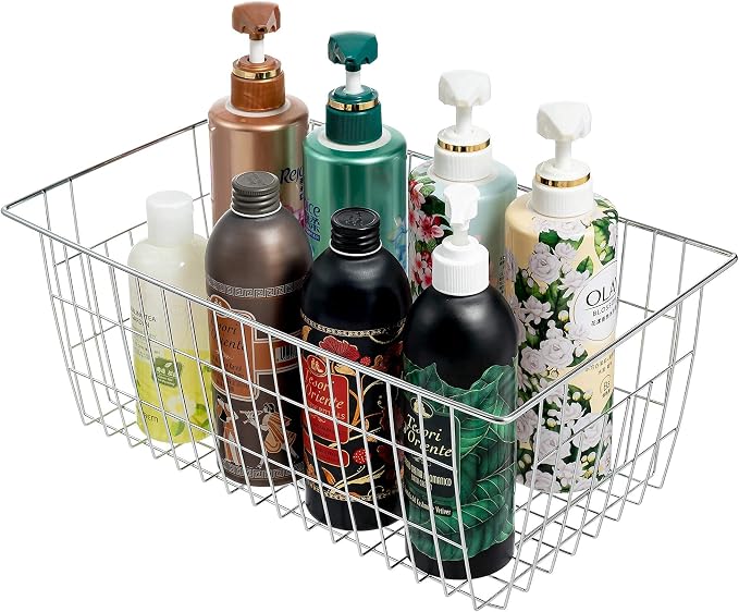 Slideep Wire Baskets Farmhouse Freezer Organizer Storage Bin Basket - Image 4
