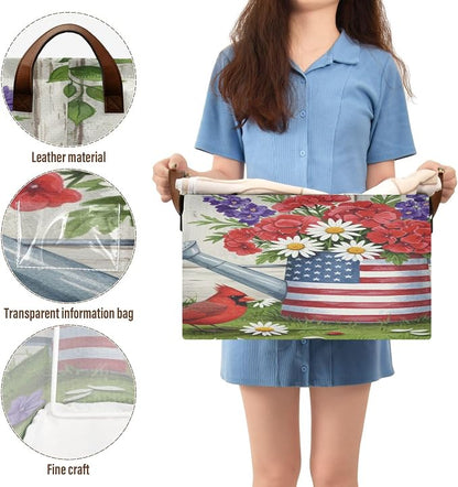 Watering Can with Us Flag Storage Bin - Image 4