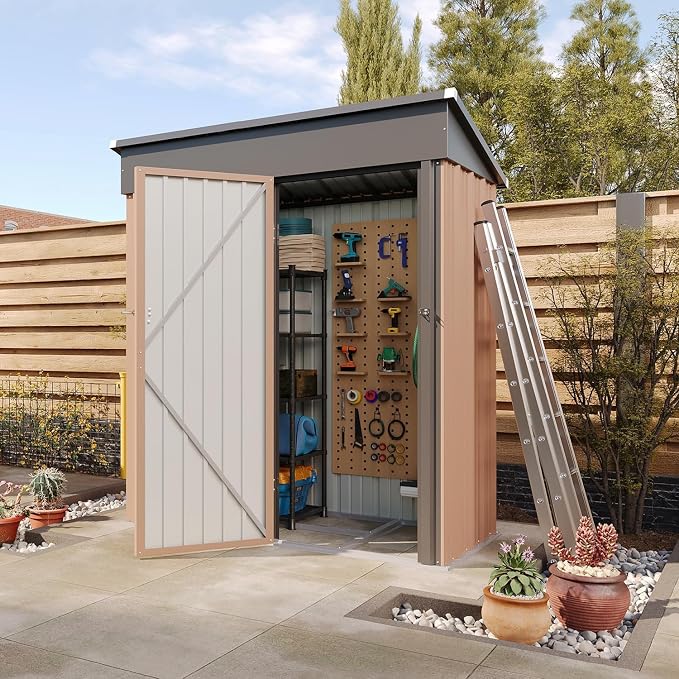 Aoxun 5' x3 ' Outdoor Metal Storage Shed by Aoxun