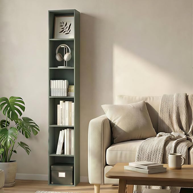 Furinno LUDER Book Shelf, 6-Tier Tall Modern Bookshelf, Bookcase - Image 5