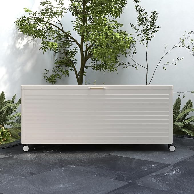 MIRADOR 281 Gallon Outdoor Storage Box Waterproof, Metal Deck Box - Image 6