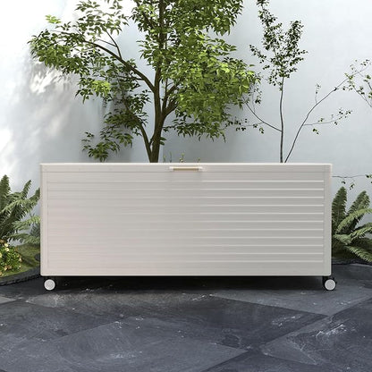 MIRADOR 281 Gallon Outdoor Storage Box Waterproof, Metal Deck Box - Image 6