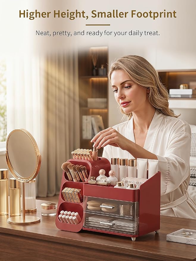 Booklov Makeup Organizer for Vanity, Large Capacity Cosmetic Display Case - Image 5