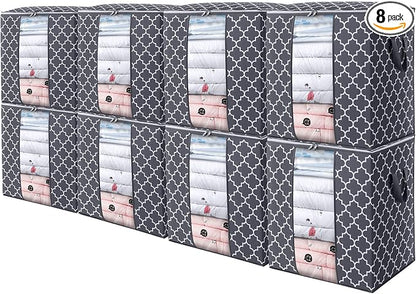 WISELIFE Storage Bags 8 Pack/100L Large Blanket Clothes Organization and by WiseLife