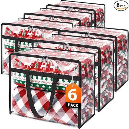 SpaceTrove Clear Clothes Storage Bags, 6 Pack Closet Organizers and Under Bed by Unknown
