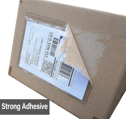 BEUYI Clear 9.5'' x 6.7'' Packing List Envelopes, Adhesive Shipping Label - Image 4