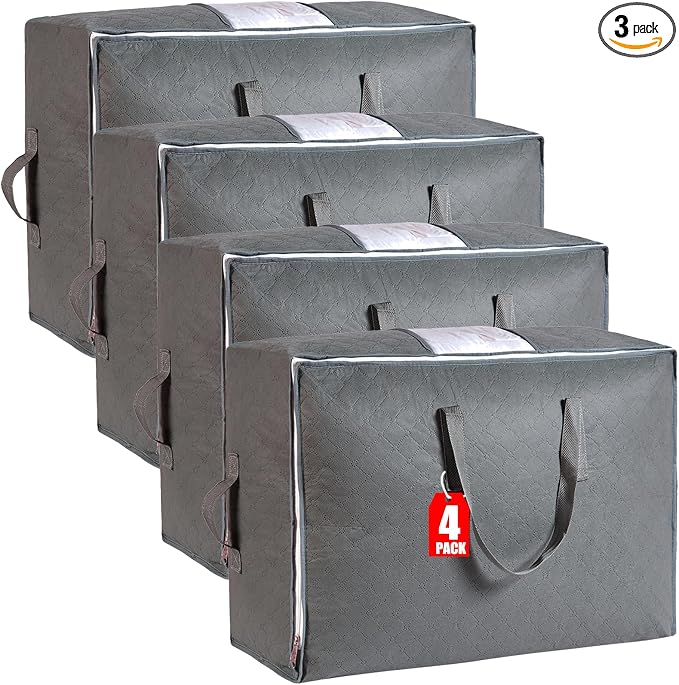 105L Extra Large Storage Bags for Blankets, King Comforters, Sheets by MKOKYD