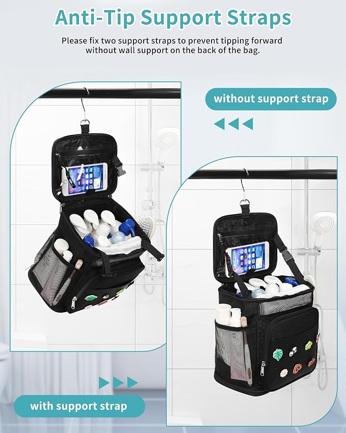 Hanging Shower Caddy Portable, Mesh Shower Bag - Image 8