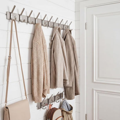 WEBI Coat Rack Wall Mount, 10 Coat Hooks - Image 2