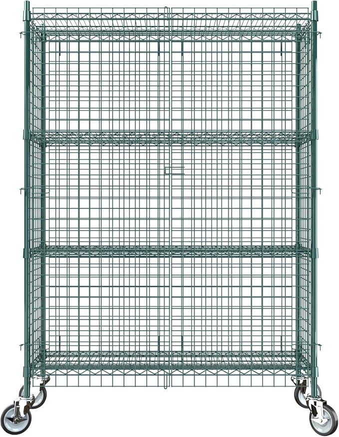18"x48"x70" Metal Wire Green Security Heavy Duty Commercial NSF Certified by Krollen+Industrial