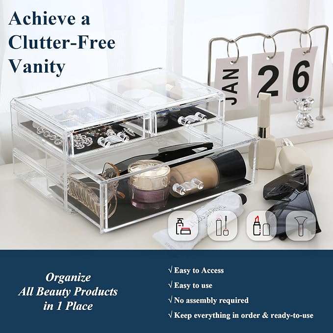 Sea Team Clear Makeup Organizer - Image 2