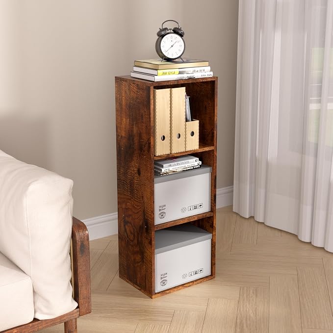 Wooden 3 Cube Storage Organizer, 3 Tier Storage Cubes Storage Display Cubby - Image 8