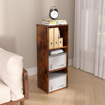 Wooden 3 Cube Storage Organizer, 3 Tier Storage Cubes Storage Display Cubby - Image 8