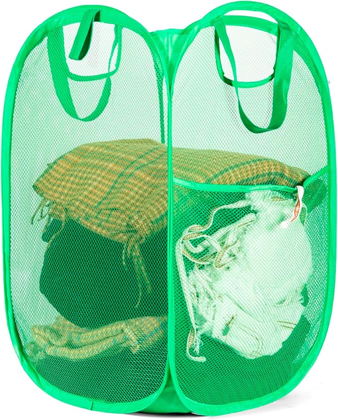 HOUSE AGAIN Pop Up Laundry Hamper, Strong Mesh Laundry Baskets Collapsible by HOUSEAGAIN