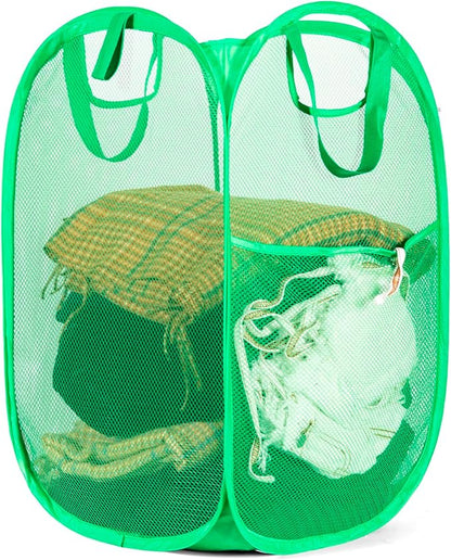 HOUSE AGAIN Pop Up Laundry Hamper, Strong Mesh Laundry Baskets Collapsible by HOUSEAGAIN
