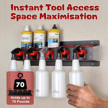 Spray Bottle Holders for Car Detailing, Garage Van Workshop Organizer for - Image 3