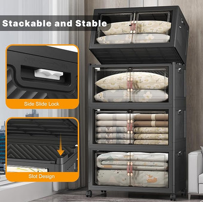 UAMFURI Stackable Storage Bins, 700QT Collapsible Drawers - Image 3
