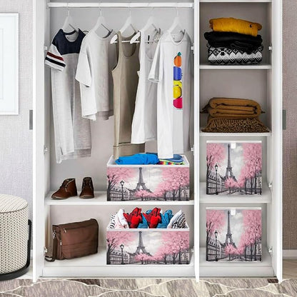 Paris Eiffel Tower Foldable Cube Storage Bin, Home Decor Organizer Storage - Image 6