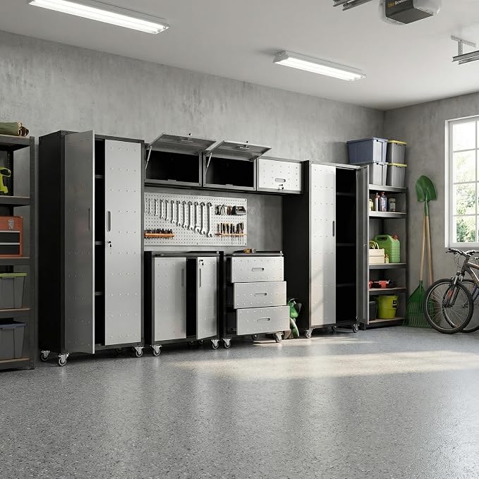 Garage Cabinet System | Heavy Duty Steel All-in-One Modular Garage Cabinet Set - Image 9