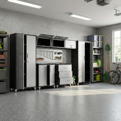 Garage Cabinet System | Heavy Duty Steel All-in-One Modular Garage Cabinet Set - Image 9
