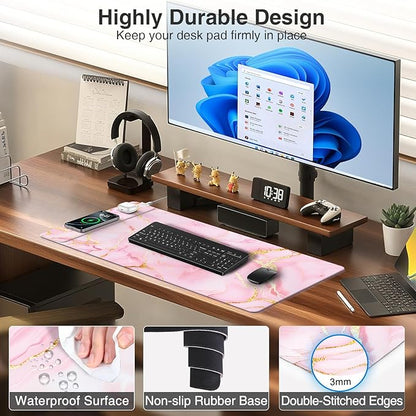 Wireless Charging Mouse Pad, 31.5"x15.8" Large Gaming Desk Mat - Image 6
