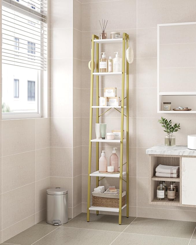 Hzuaneri Ladder Shelf, Freestanding Corner Storage Shelf | Bookcase - Image 6