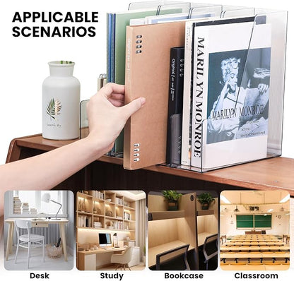 LALOBLUE Vertical Magazine File Holder, 4 Pack | Plastic, Holds Magazines - Image 4