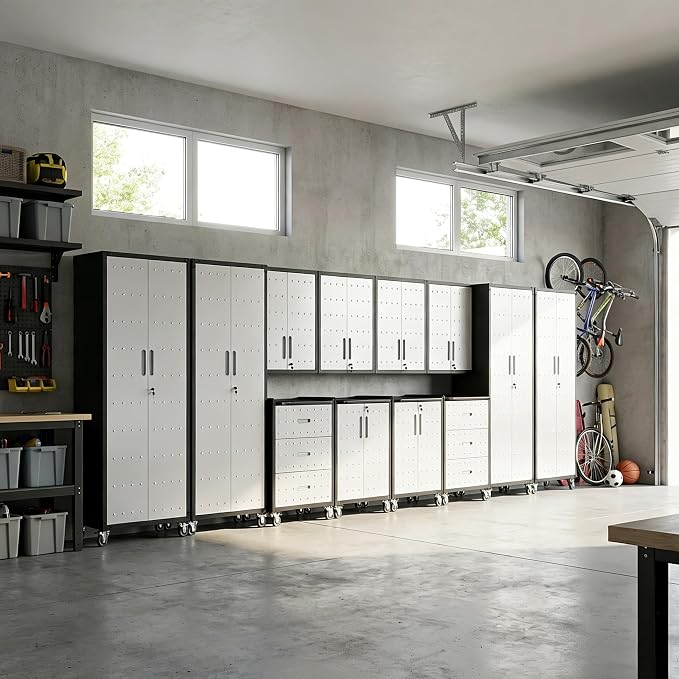 12-Piece Heavy Duty Steel Garage Cabinet System | All-in-One Modular Garage - Image 9