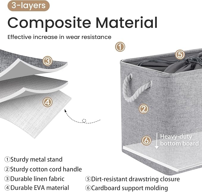 16x12x12 In Foldable Fabric Large Storage Bins - Image 2
