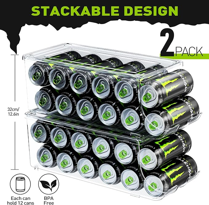 2 Pack Tall Skinny Can Organizer - Image 2