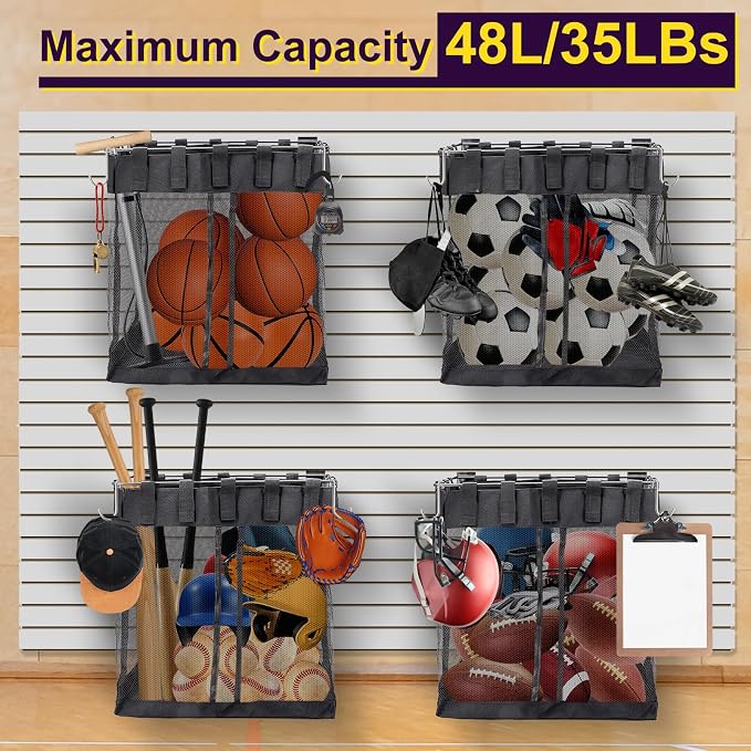 2 Packs Large Mesh Slatwall Baskets, 16×16×12 Inch Slat Wall Mesh Storage - Image 4