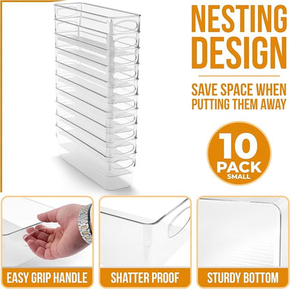 Sorbus Small Clear Plastic Storage Bins - Image 2