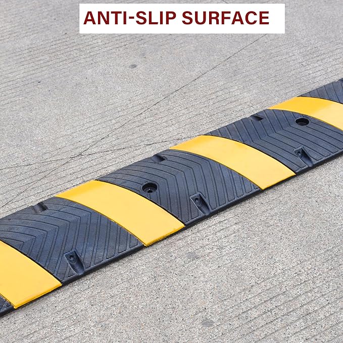 Orangestar Speed Bumps 2-Pack, 6FT Heavy Duty Rubber Driveway Bump - Image 4