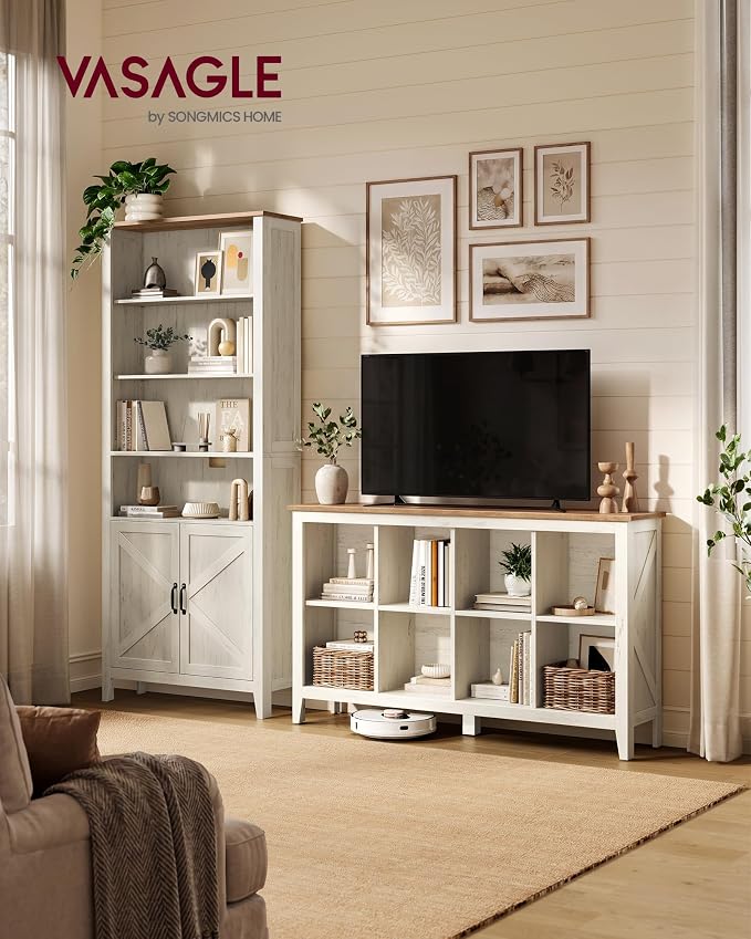 VASAGLE Liry Collection Farmhouse Bookcase, 8-Cube Storage Organizer - Image 3