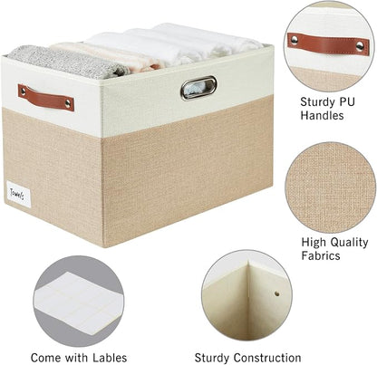 Large Collapsible Fabric Storage Bins - Image 3