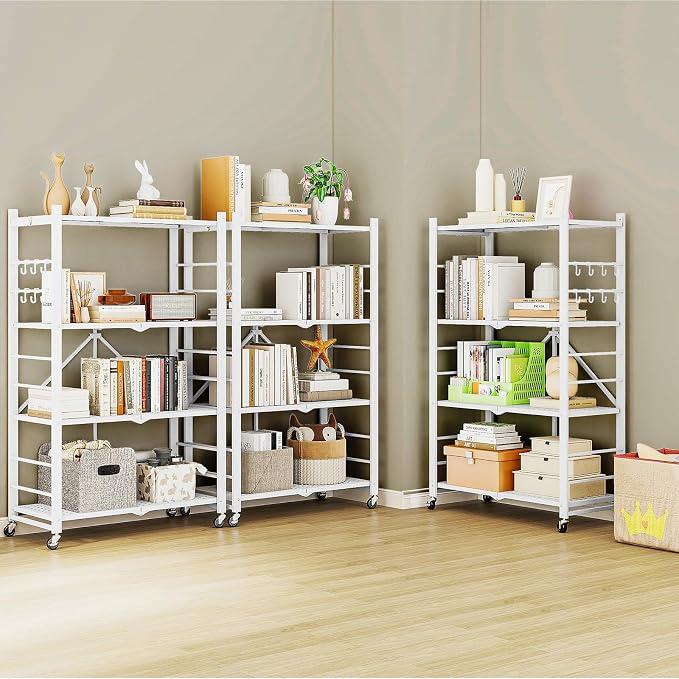 Fenbeli Foldable Shelves with Wheels - Image 8