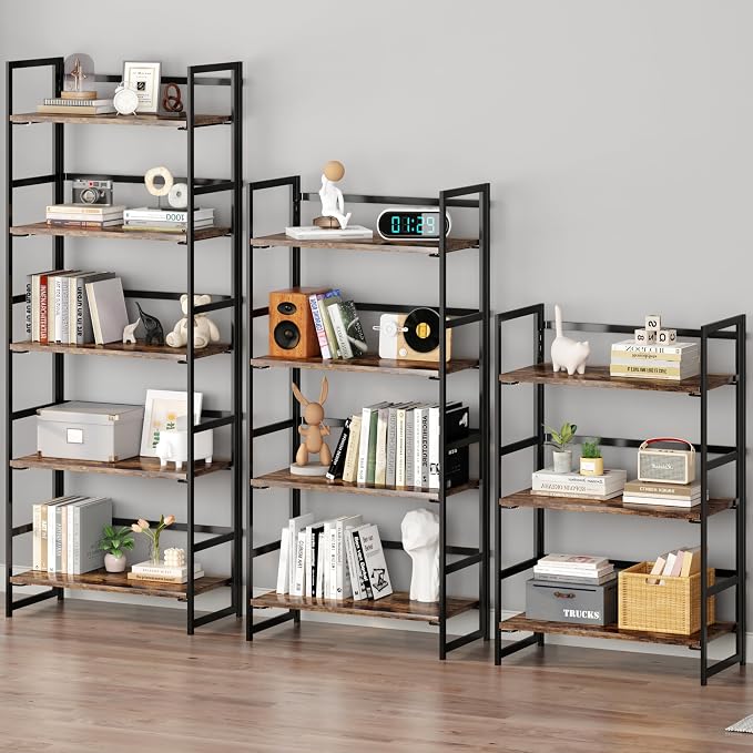 Vintage Multifunctional Folding Bookshelf, No-Assembly Plant Stand Storage Rack - Image 5