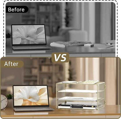 DALTACK 3 Tier Letter Tray Paper Organizer - Image 6