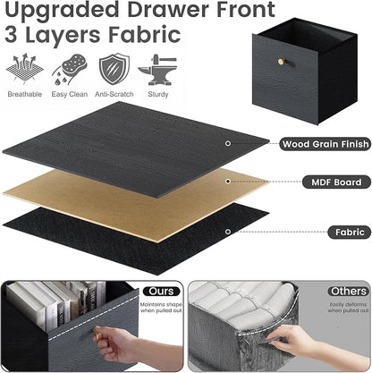 Cube Storage Organizer with 12 Open Shelf, Freestanding Book Case Set, 2 Packs - Image 3