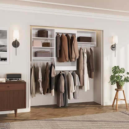 ROOMTEC Modular Closet System, Wall-Mounted Wooden Tower - Image 8