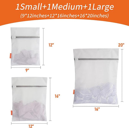 Polecasa Diamond Mesh Laundry Bags 3 Pack | Heavy Duty Mesh, Durable Zipper - Image 5