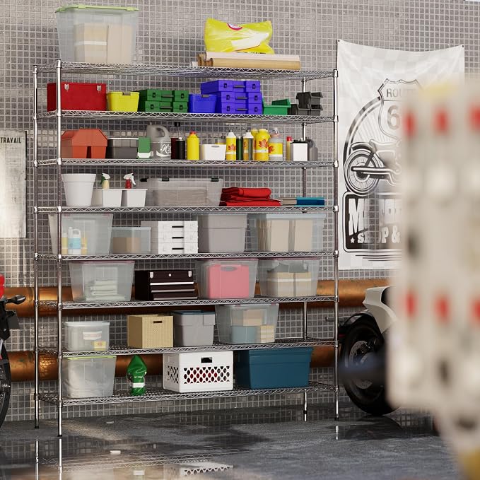18" Deep x 72" Wide x 86" Height Wire Shelving Kit | 8-Tier | NSF Commercial - Image 5