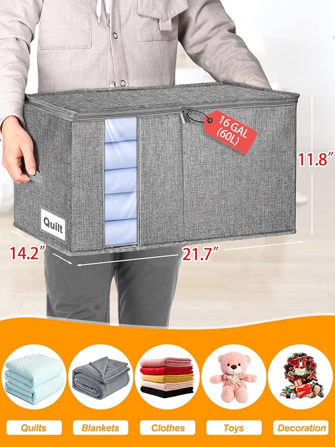 60L Blanket Storage, Comforter Storage Bag - Image 4