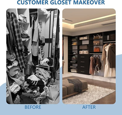 Medium Double Hanging Closet Unit, Modular Closet System, Wood Closet System - Image 6