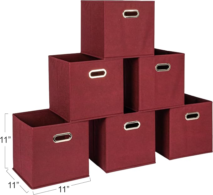 Household Essentials Fabric Storage Bins 6 Piece Set - Image 2